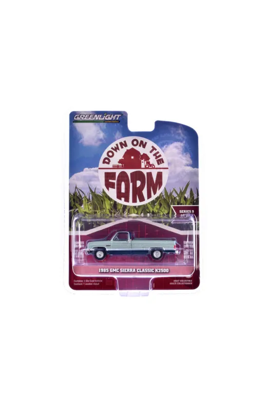 Greenlight Collectibles sierra-01 Down On The Farm 1985 Gmc Sierra Classic K2500 1:64 Diecast Model Araba