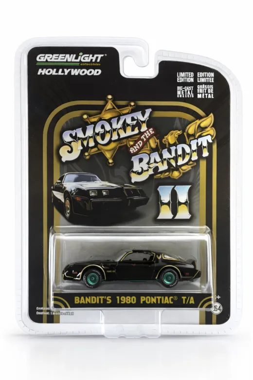 Greenlight Collectibles smokeybandit1980 Hollywood Smokey And The Bandit Ii 1980 Pontiac Trans Am Green Machine Chase 1:64 Diecast