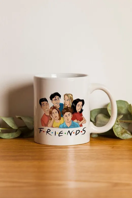 grizzlybear GRMUGLCDP003 Friends Tv Dizisi Karakterleri 2 Baskılı Tasarım Kupa Bardak