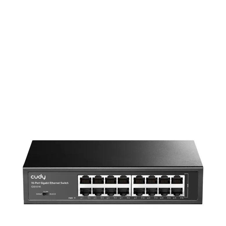 GS1016 16 Port 10/100/1000Mbps VLAN&Extend Mode 8" Rock-Mount Çelik Gigabit Ethernet Switch