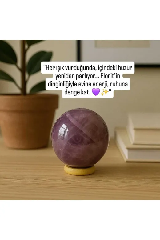 güleçdoğaltaş 160FLORİTKÜRE5-6CMARASI Florit Doğal Taş Küre (Yaklaşık 5-6 Cm Arası) – Mor Yeşil Enerji Denge Taşı