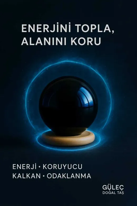 güleçdoğaltaş 76obsidyenküre Doğal Obsidyen Küre – 5 Cm Çapında (Koruyucu Enerji Taşı)
