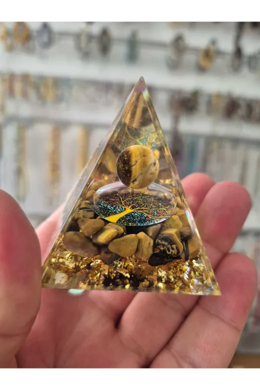 güleçdoğaltaş 82KAPLANGÖZÜORGONİT Kaplangözü Orgonit Piramit (5 Cm)