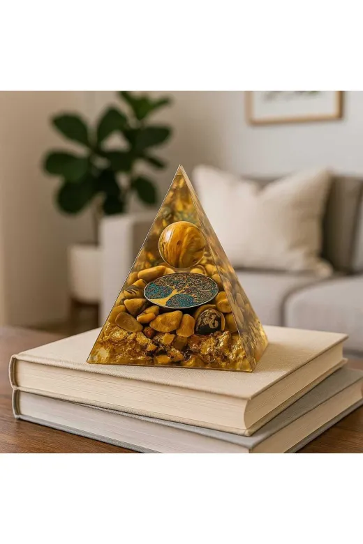 güleçdoğaltaş 82KAPLANGÖZÜORGONİT Kaplangözü Orgonit Piramit (5 Cm)