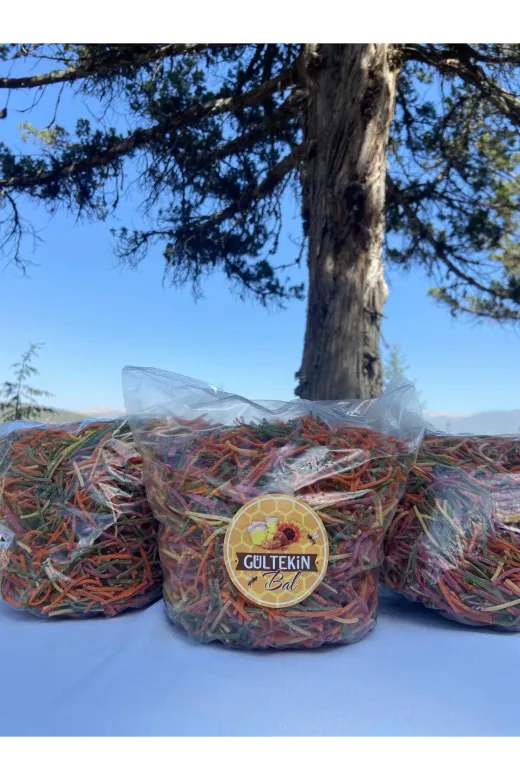 GÜLTEKİN BAL 1324565342343 Elde Kesme Renkli Makarna 500 Gram  1 Adet