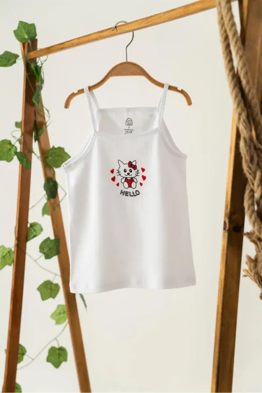 GÜMÜŞ MY0017 3'lü Kız Çocuk Hello Kitty Desenli Atlet