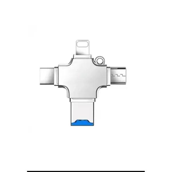 Gümüş Otg Çoğaltıcı Aparat 2 Usb Bağlantı Mobil Cihazlar İçin