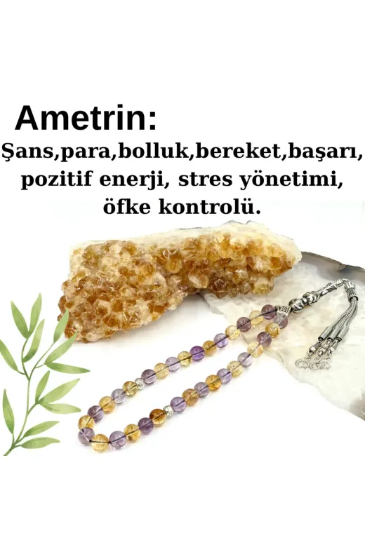 GÜMÜŞ TAŞ EVİ TKN275 Ametrin Tesbih