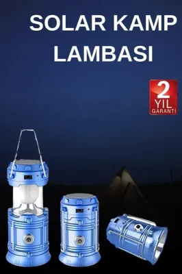 Güneş Enerjili Kamp Lambası 1 Adet Taşınabilir Fener