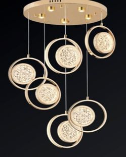 Gunkes 0329/5 0329/ 5'li Sarkıtlı Gold Avize