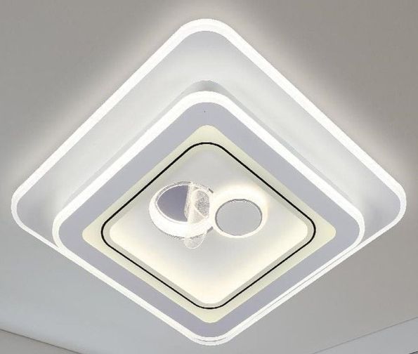 Gunkes 20432-2 Sıfır Tavan Beyaz Kare Led Avize