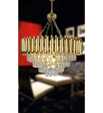 Gunkes 6801 SET -- 6801 Set {30Cm-40Cm-50Cm-60Cm } Taşlı Gold  Avize