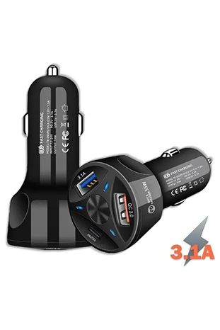 Gunkes TE-093PD Araç Çakmaklık Şarjı 2 Usb + 20W Pd Şarj Çıkışlı Hızlı Şarj Destekli 55W Qc 3.0