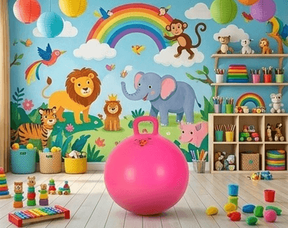 Gunkes zıpzıppembe Casper Zıp Zıp Kanguru Top Zıplama Topu Çocuk Pilates 90 Kg Taşıma