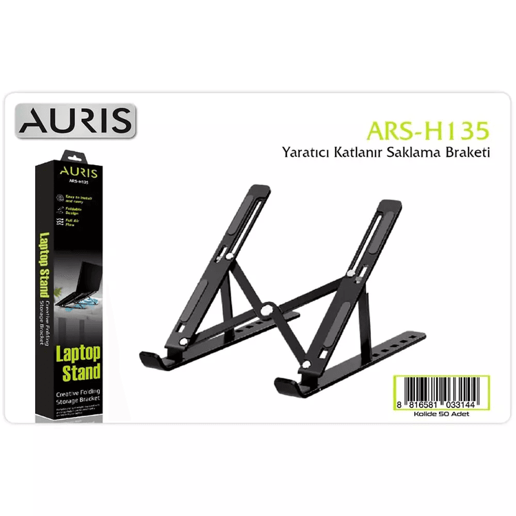 H135 Alüminyum Ayarlı Laptop Yükseltici Ayarlanabilir Katlanır Laptop Tutucu Stand