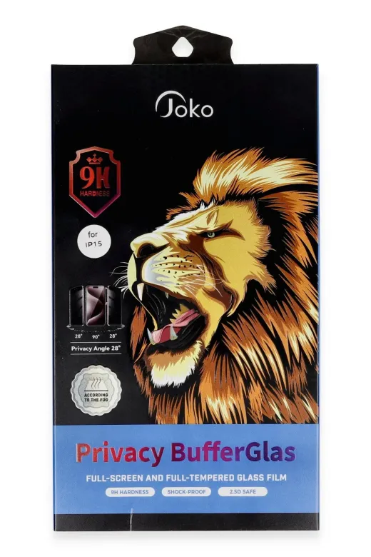 Hafk HFK-C8683140722296 Mey İthalat® Iphone 15 Buffer Hayalet Cam Ekran Koruyucu - Siyah