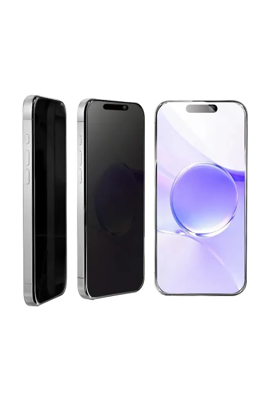Hafk HFK-C8683140872144 Mey İthalat® Iphone 14 Bilvis 5In1 5D Magic Hayalet Cam Ekran Koruyucu - Siyah