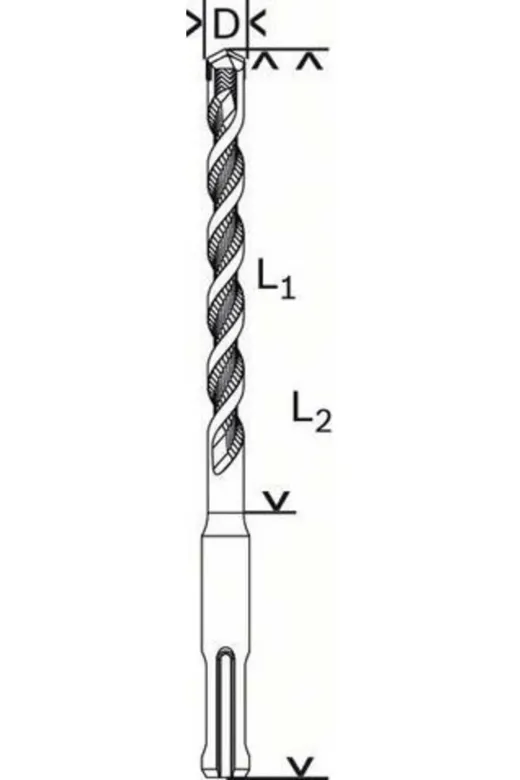 Hafk HFK-MMEY016949509206107 Mey İthalat® Bosch Sds Plus-1 20X460 Matkap Ucu