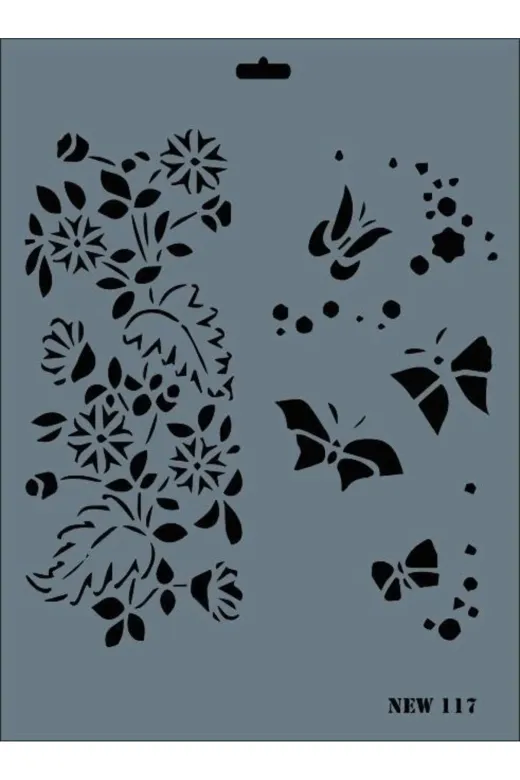 Hafk HFK-MMEY019996670592956 Mey İthalat® Rich New Seri N-117 Stencil 35X25 Cm
