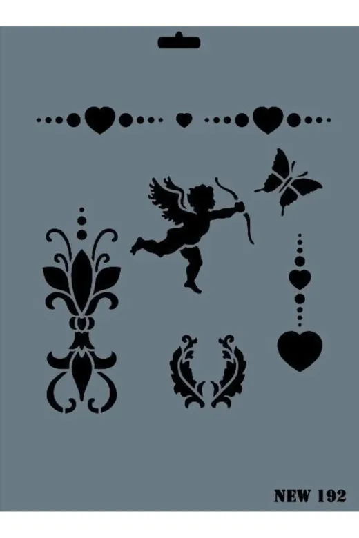 Hafk HFK-MMEY019996670593298 Mey İthalat® Rich New Seri N-192 Stencil 35X25 Cm