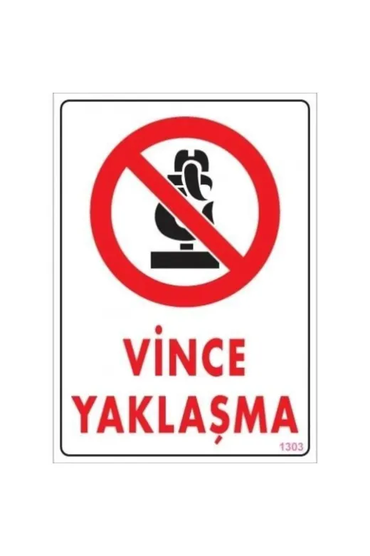 Hafk HFK-MMEY019996670624046 Mey İthalat® Vince Yaklaşma Uyarı Levhası 25X35 Kod:1303