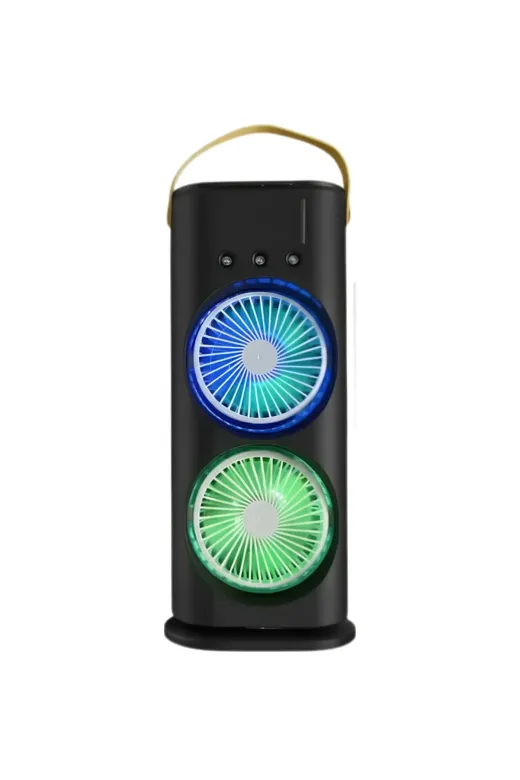 Hafk HFK-MMEYTDUCZZZ5003FAN-4 Mey İthalat® Şarjlı Buharlı Serinletici Fan Rgb Işıklı Çift Pervaneli Masa Fanı