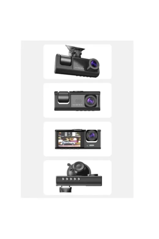 Hafk HFK-MMEYTDUCZZZARAKAMERASISLNDR-4 Mey İthalat® 3 Kameralı Dashcam Sistem – Geri Görüş Yardımı, Park Koruması Ve G-Sensör