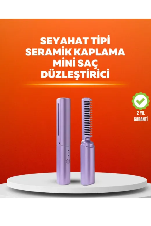 Hafk HFK-MMEYTDUCZZZARJLITARAK-4 Mey İthalat® Usb Şarjlı Kablosuz Saç Düzleştirici – Seyahat Ve Günlük Kullanım
