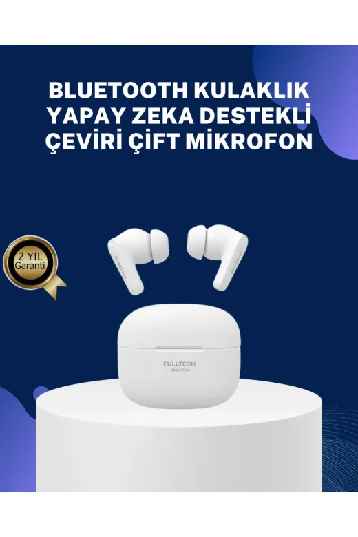 Hafk HFK-MMEYTDUCZZZFB28DLEVRKULAKLIKBEYAZ-2 Mey İthalat® Akıllı Çeviri Teknolojili Tws Kulaklık Gürültü Engelleyici