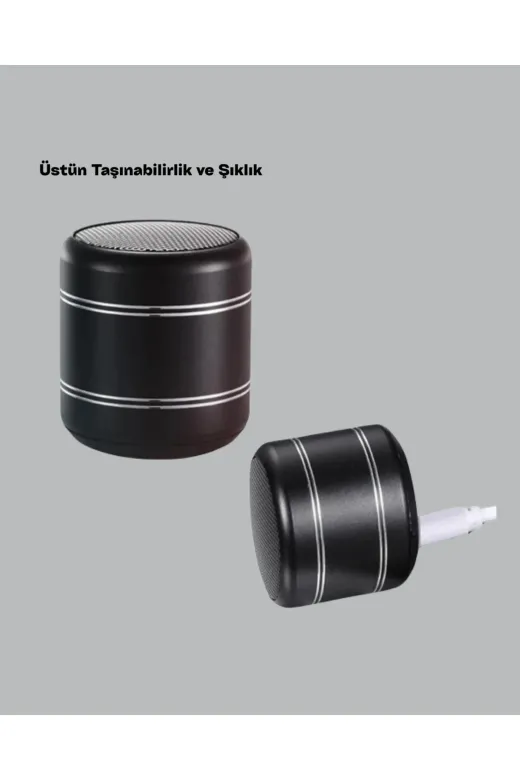Hafk HFK-MMEYTDUCZZZMNSPEAKERSLNDR-3 Mey İthalat® Mini Silindir Kablosuz Hoparlör Güçlü Ses 4W Bas + Tws Senkron Özellik