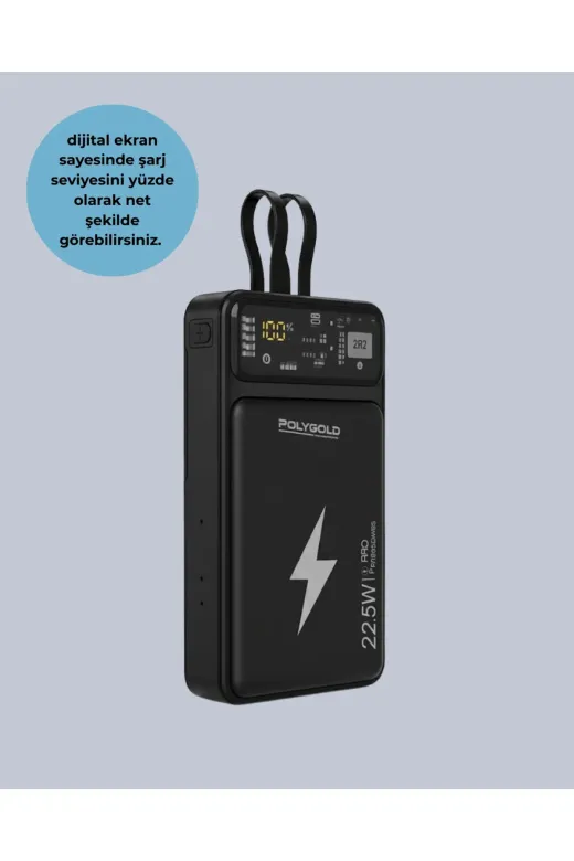 Hafk HFK-MMEYTDUCZZZPG10.000POWER-1 Mey İthalat® Taşınabilir Powerbank 22.5W Hızlı Şarj Destekli