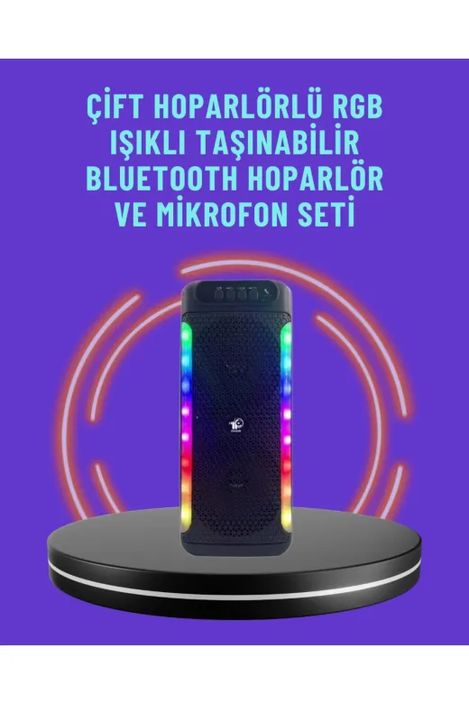 Hafk HFK-MMEYTDUCZZZPG4261-4 Mey İthalat® Ev Ve Dış Mekan Kullanımına Uygun Rgb Işıklı Hoparlör