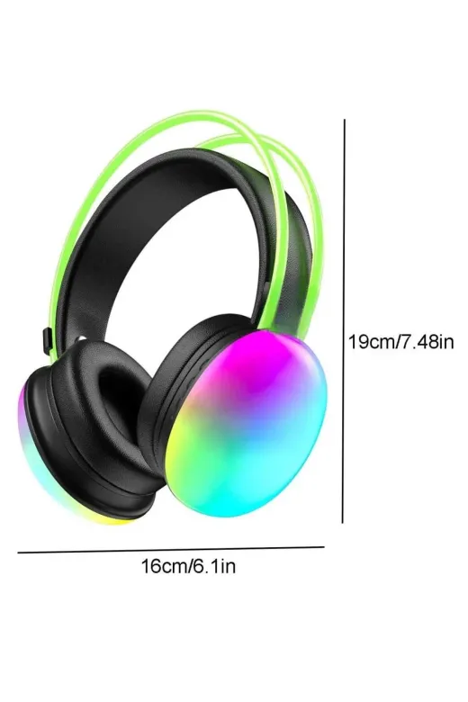 Hafk HFK-MMEYTDUCZZZPG580KULAKLIKKKKKKK1 Mey İthalat® Rgb Işıklı Yüksek Ses Kaliteli Kablosuz Kulak Üstü Bluetooth Kulaklık