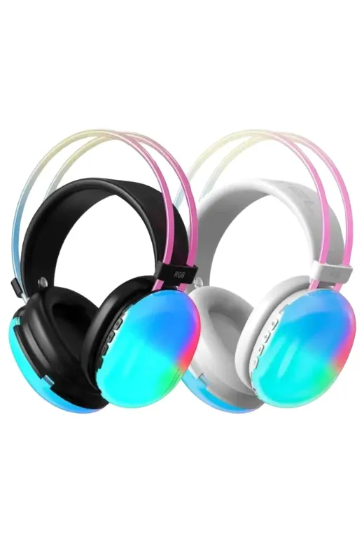 Hafk HFK-MMEYTDUCZZZPG580KULAKLIKKKKKKK4 Mey İthalat® Kablosuz Bluetooth Kulaklık Rgb Işıklı Kulak Üstü 5.3 Bluetooth Bağlantılı