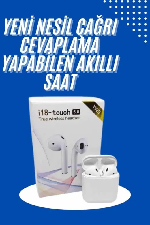 Hafk HFK-MMEYTDUUCZZZTWS18KULAKLIKKK2 Mey İthalat® Yeni Nesil Çift Mikrofonlu Dokunmatik Kablosuz Bluetooth Kulaklık