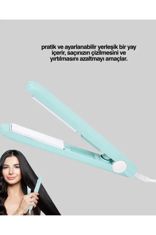 Hafk HFK-MMEYTDXUCZMNDZLETRC Mey İthalat® Seramik Kaplamalı, Saç Hasarını Azaltan Kısa Saçlara Uygun Bukle Maşası