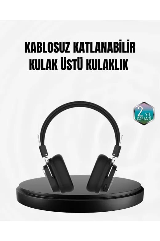 Hafk HFK-MMEYTDXUCZZZBT40-1 Mey İthalat® Kablosuz Bluetooth Kulak Üstü Kulaklık Kristal Ses Kalitesi Ve Ergonomik Yapı