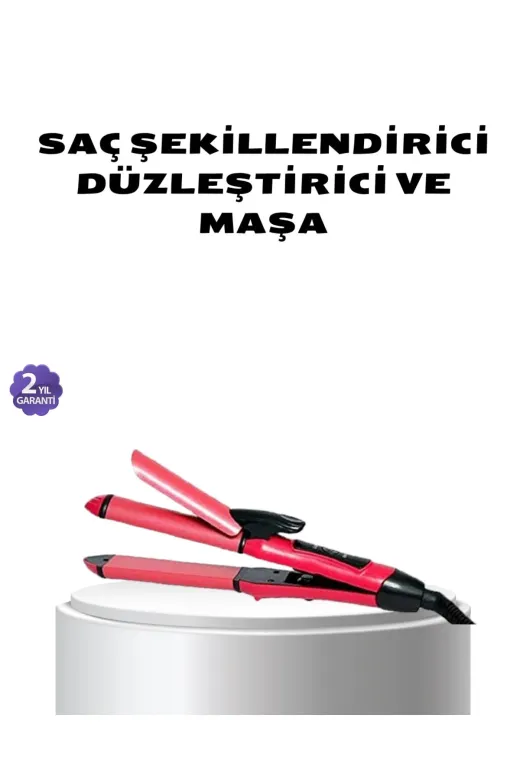 Hafk HFK-MMEYTDXUCZZZKLMAADZLETRC Mey İthalat® Dereceli Seramik Saç Düzleştirici – 5 Isı Seviyesi, 200°C Maksimum Sıcaklık