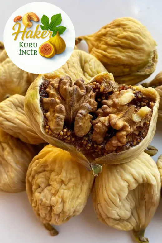 HAKER İNCİR HAKER002 Dağ İnciri Süzme 1000 Gr Organik Kuru İncir (Yumuşak) Tabak Içinde