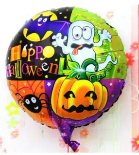Halloween Örümcekli Kabaklı Folyo Balon 18 inç (4745)