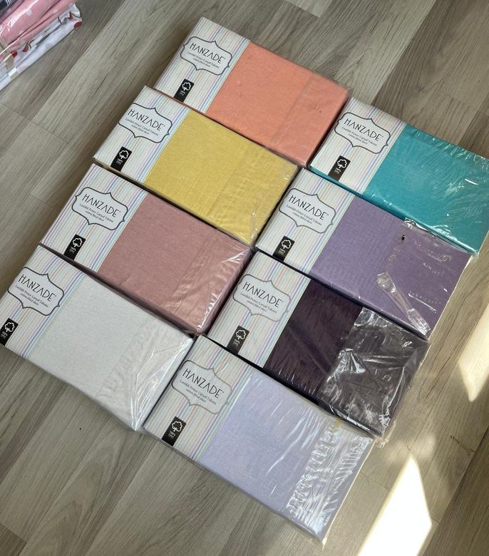 Hanzade %100 Pamuk Penye Lastikli Çift Kişilik Çarşaf Seti (160x200+30)-