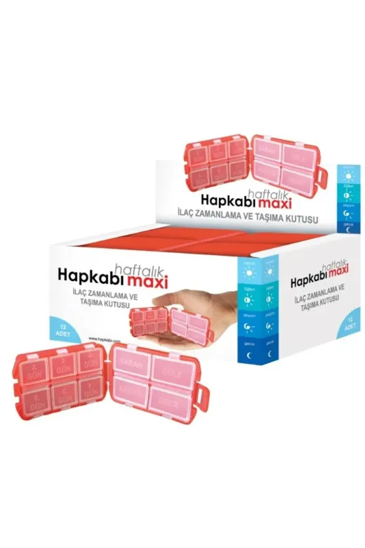HAPİX 8691110861111 Hapix Haftalık Hap Kabı Maxi 12'li
