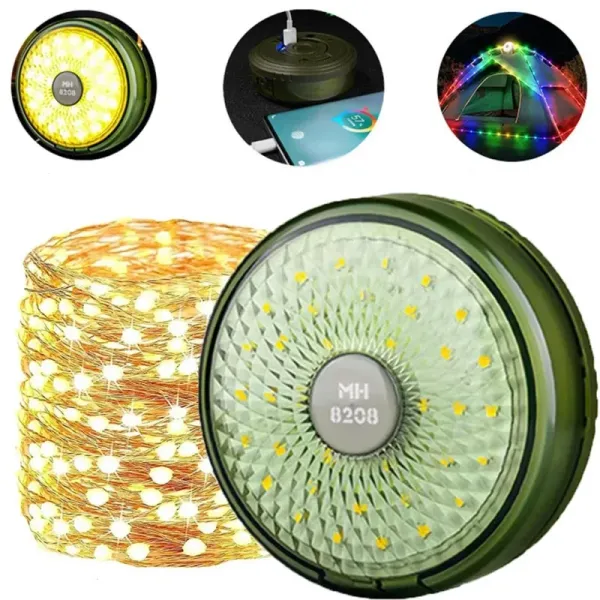 Hareketli 10 Metre Led Işık Modlu Kamp Lambası