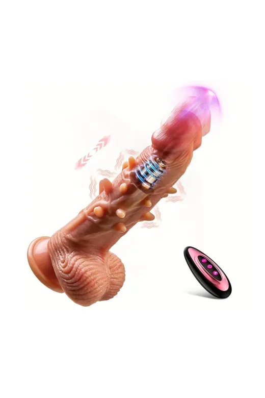 Hareketli Tırtıklı Realistik Dildo 22 Cm