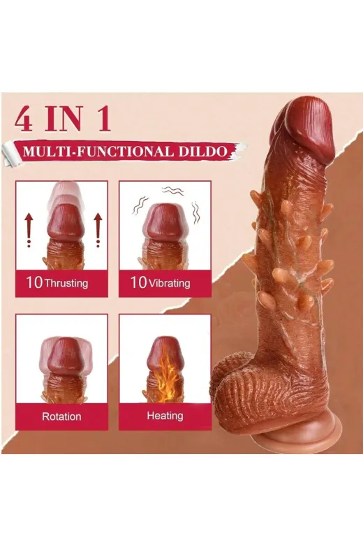 Hareketli Tırtıklı Realistik Dildo 22 Cm