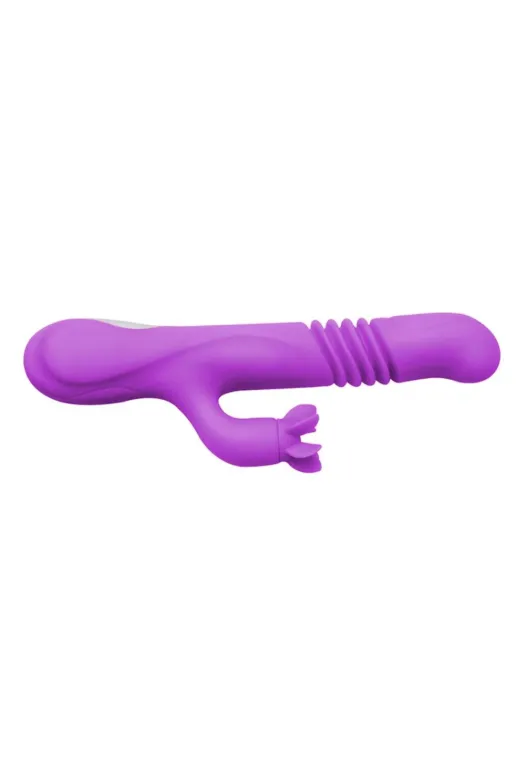 Hareketli Uyarıcılı Isıtmalı Rabbit Vibratör Mor
