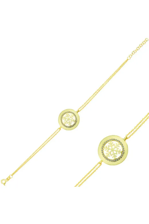 Harem Altın BR0460842 Gümüş Gold Kar Tanesi Bileklik