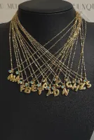 HARF KOLYE BALON MODEL -G HARFİ- NAZAR BONCUKLU GOLD ÇELİK -656