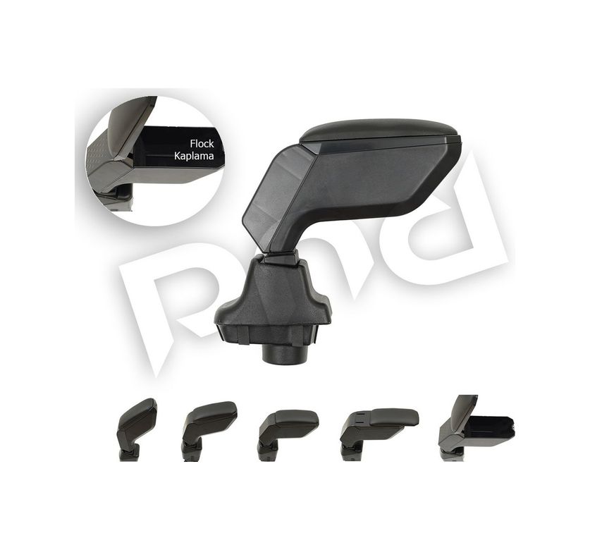 Hasbeeparts 122395407 Fiat Punto Araca Özel Kol Dayama Kolçak Siyah 2007+ Sonrası Model