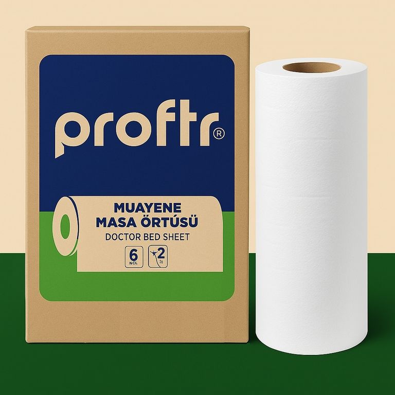 Hasta Muayene Sedye Masa Örtüsü Çift Katlı 50*25CM 50 Metre (6 Lı Set) 1 Koli